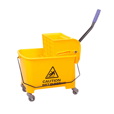 20L Deluxe Mop Wringer Bucket Side Press Janitor Commercial Cleaning