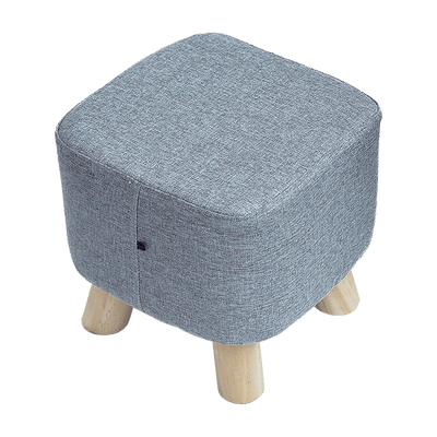 Fabric Ottoman Foot Stool Rest Pouffe Footstool Wood Storage Padded Seat