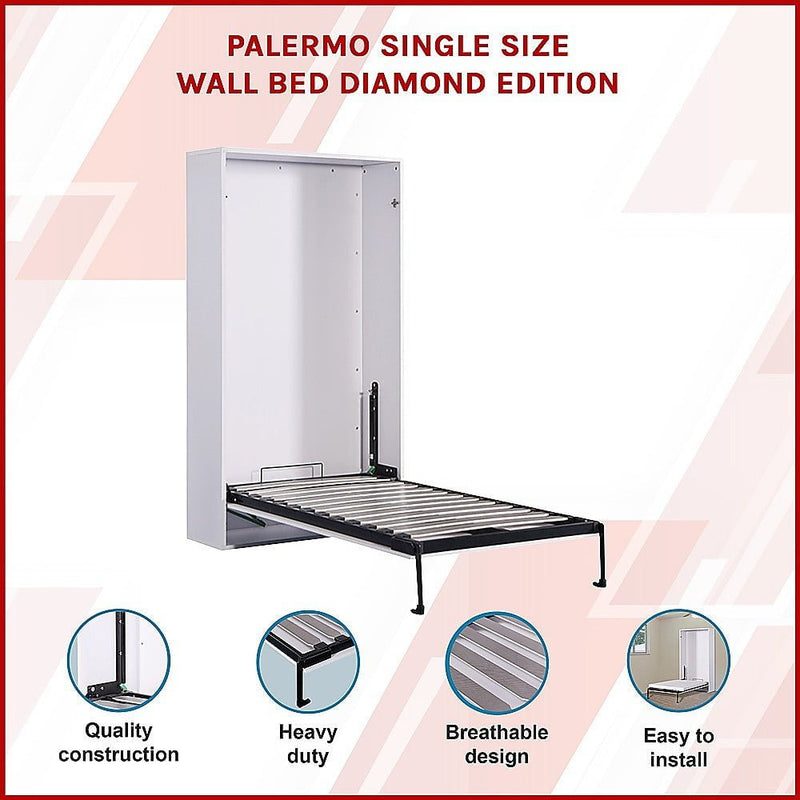 Palermo Single Size Wall Bed Diamond Edition