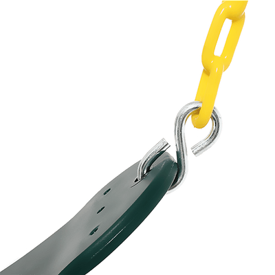 2 Pack Swings Seats Heavy Duty 66" Chain Plastic Coated Playground Swing