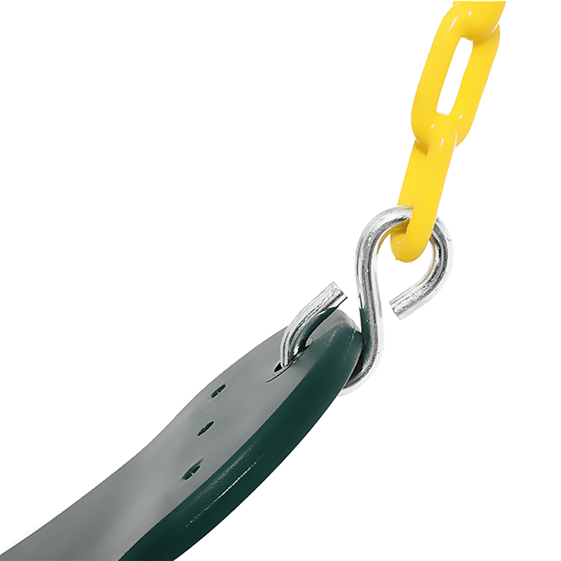 2 Pack Swings Seats Heavy Duty 66" Chain Plastic Coated Playground Swing