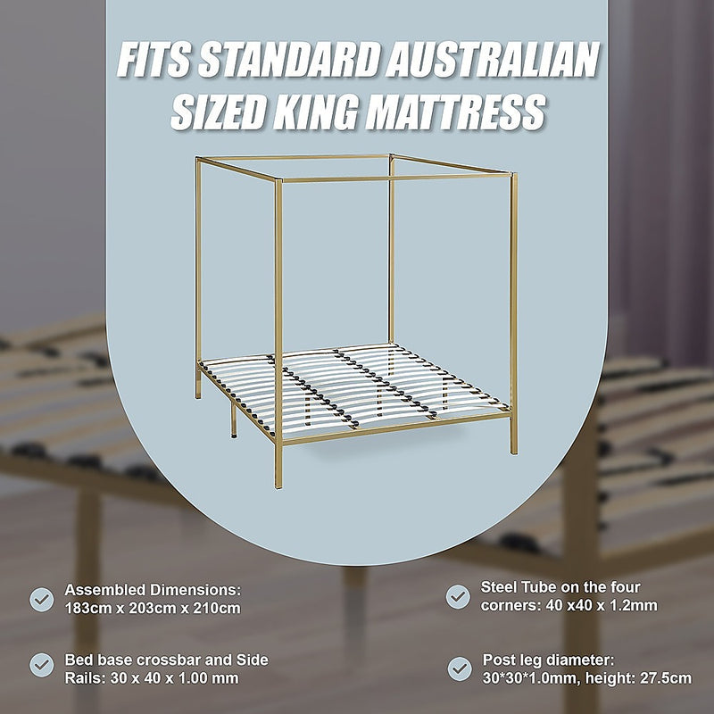 4 Four Poster King Bed Frame
