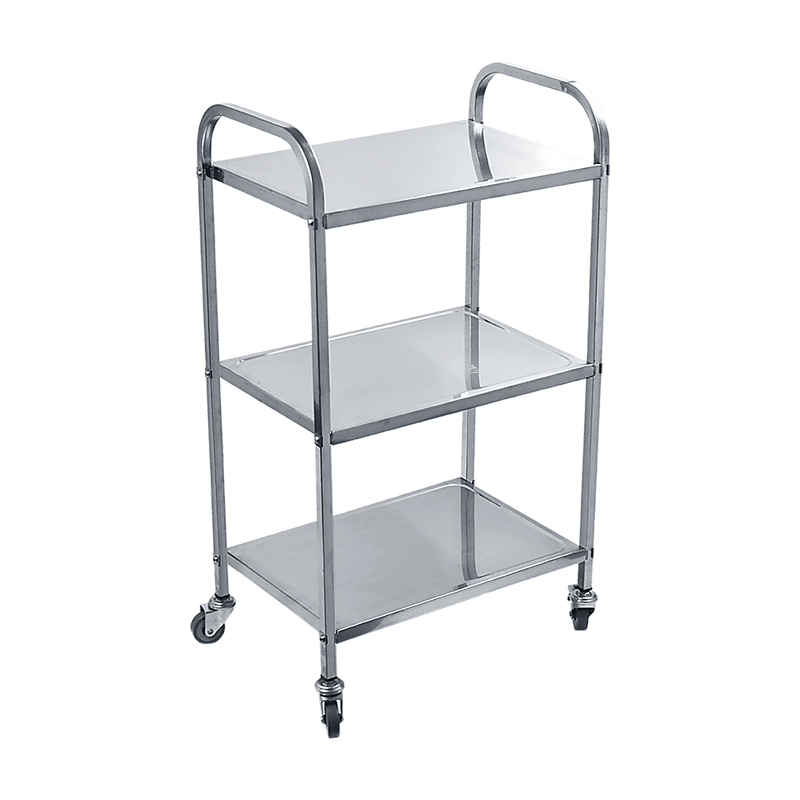 3 Tiers Food Trolley Cart Stainless Steel Utility Kitchen Dining Service