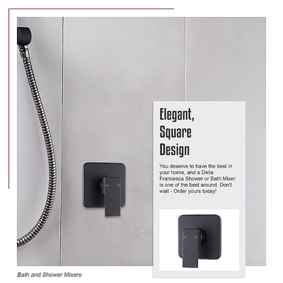 Shower Bath Mixer Tap Bathroom WATERMARK Approved - Electroplated Matte Black