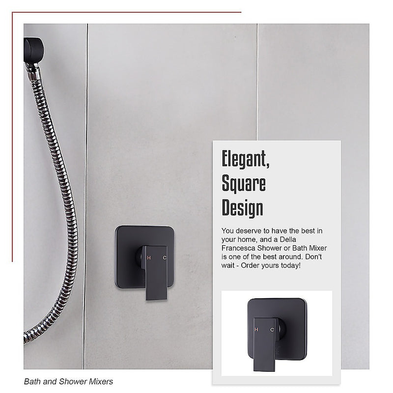 Shower Bath Mixer Tap Bathroom WATERMARK Approved - Electroplated Matte Black