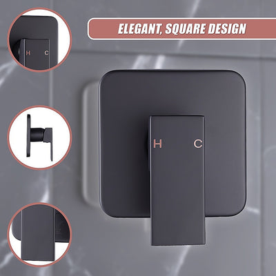 Shower Bath Mixer Tap Bathroom WATERMARK Approved - Electroplated Matte Black