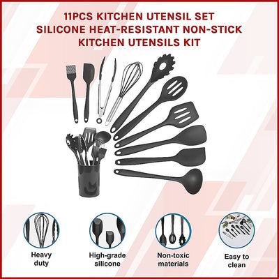 11pcs Kitchen Utensil Set Silicone Heat-Resistant Non-Stick Kitchen Utensils kit