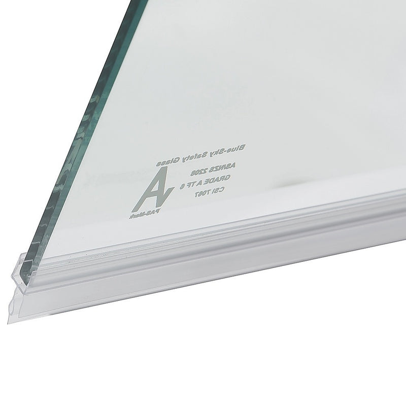 180 Degree Pivot Door 6mm Safety Glass Bath Shower Screen 1200x1400mm By Della Francesca