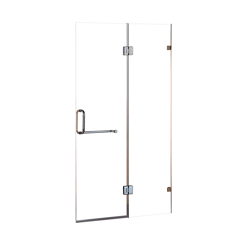 100 x 200cm Wall to Wall Frameless Shower Screen 10mm Glass By Della Francesca