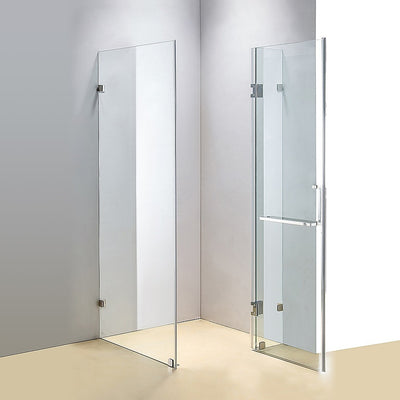 1100 x 1000mm Frameless 10mm Glass Shower Screen By Della Francesca