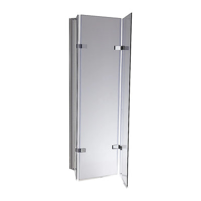 3 Fold Chrome Folding Bath Shower Screen Door Panel 1300mm x 1400mm