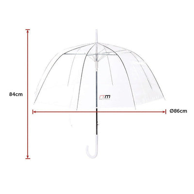 5x Clear Transparent Rain Walking Umbrella Parasol PVC Dome Wedding Party Favour