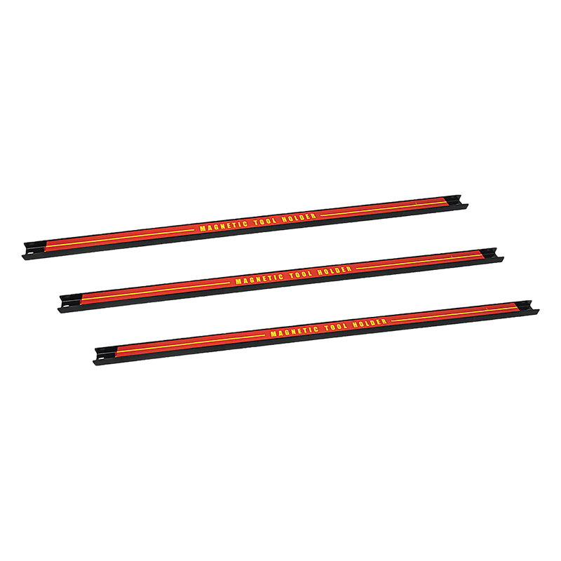 3 x 61cm Magnetic Wall Mounted Tool Holder Storage Organiser Garage Workshop