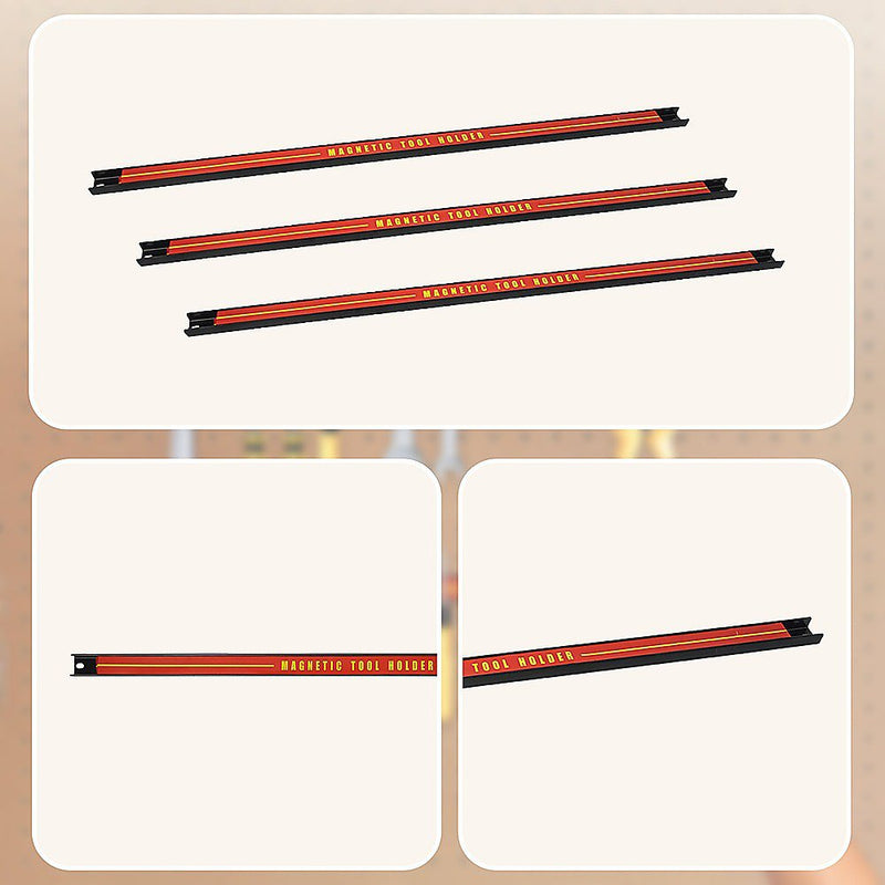 3 x 61cm Magnetic Wall Mounted Tool Holder Storage Organiser Garage Workshop