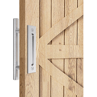 12" Barn Door Handle Sliding Flush Pull Wood Door Gate Hardware Stainless Steel