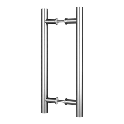 Round 300mm Push Pull Stainless Steel Door Handle Entrance Entry Shower Glass