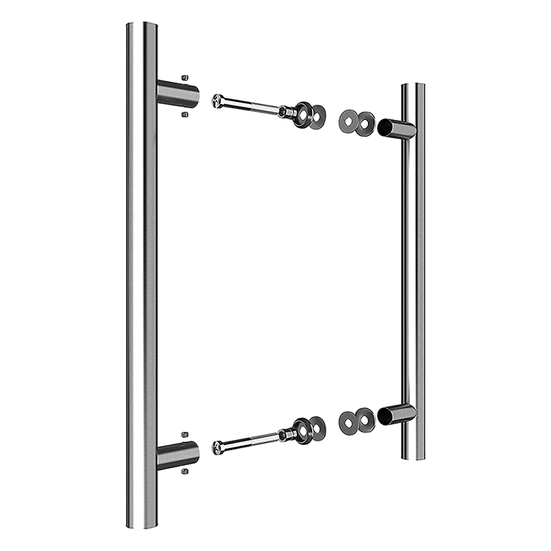 Round 300mm Push Pull Stainless Steel Door Handle Entrance Entry Shower Glass