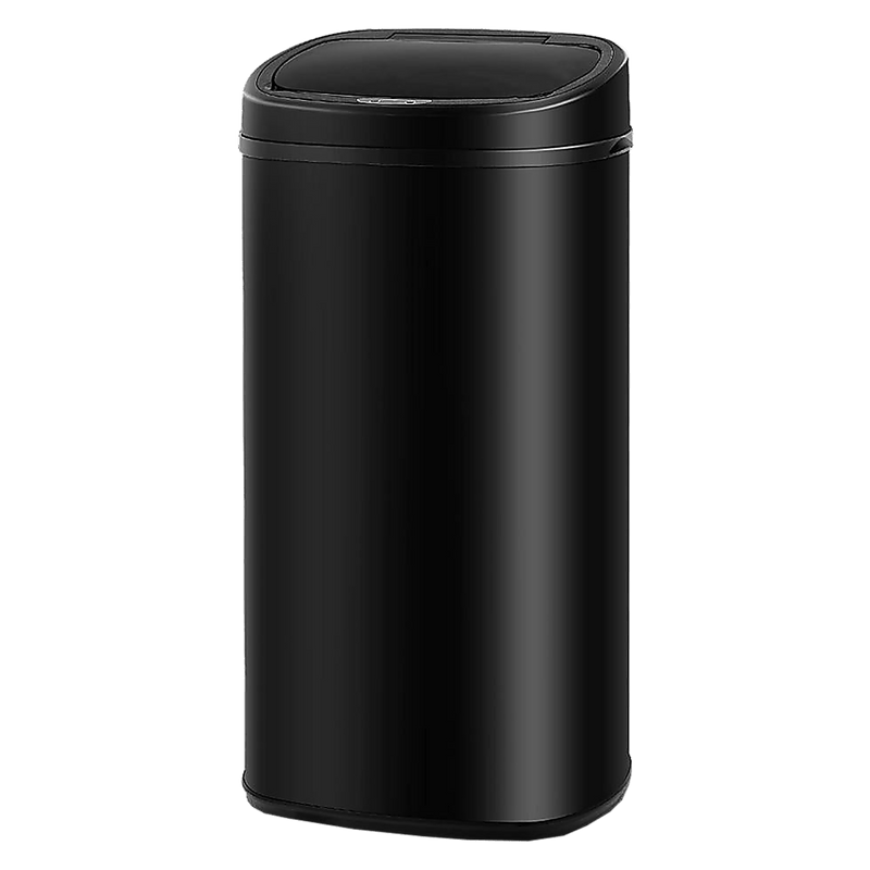 68L Motion Sensor Bin Automatic Stainless Steel Kitchen Rubbish Trash - Black
