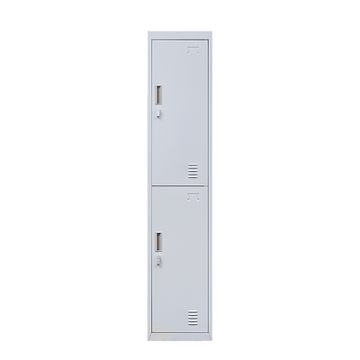 2-Door Vertical Locker for Office Gym Shed School Home Storage