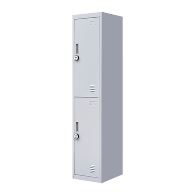 2-Door Vertical Locker for Office Gym Shed School Home Storage