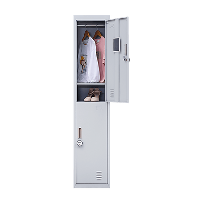 2-Door Vertical Locker for Office Gym Shed School Home Storage