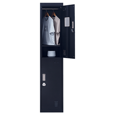 2-Door Vertical Locker for Office Gym Shed School Home Storage