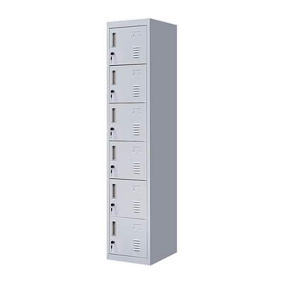 6-Door Locker for Office Gym Shed School Home Storage