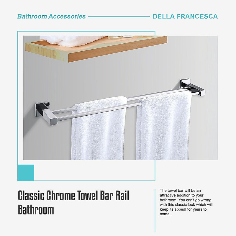 Classic Chrome Towel Bar Rail Bathroom