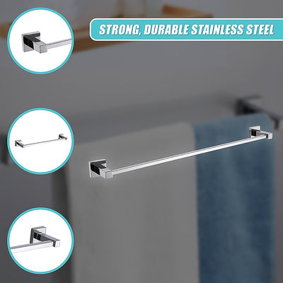 Classic Chrome Towel Bar Rail Bathroom