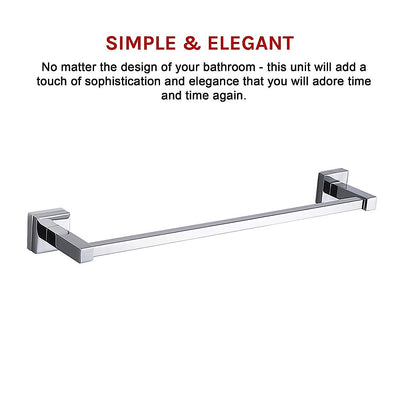 Classic Chrome Towel Bar Rail Bathroom