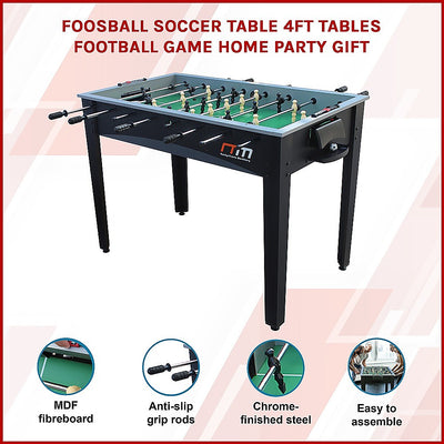 Foosball Soccer Table 4FT Tables Football Game Home Party Gift