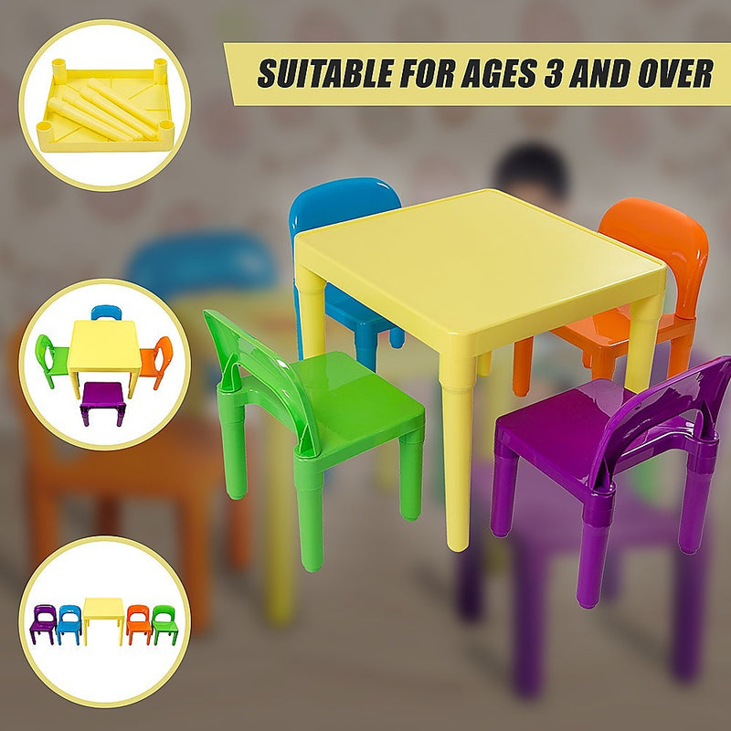 Kids Table and Chairs Play Set Toddler Child Toy Activity Furniture In-Outdoor