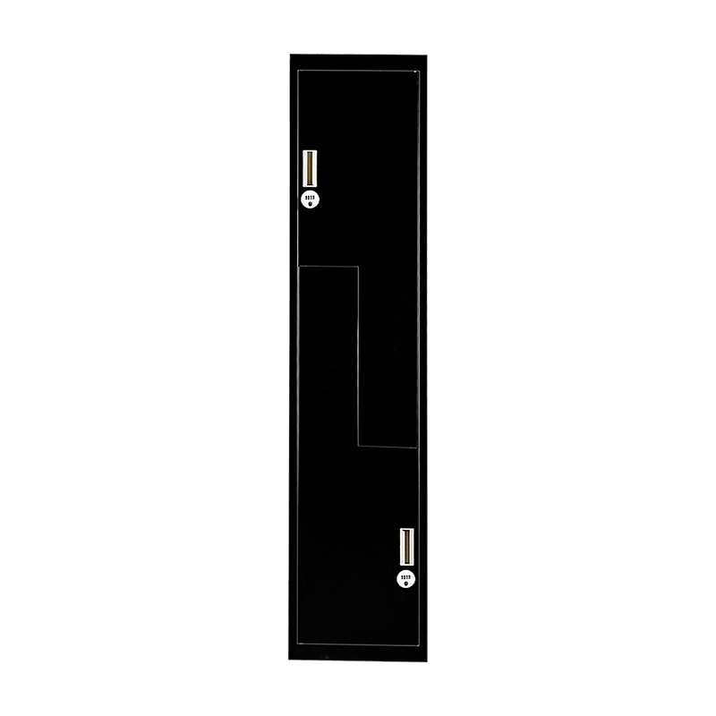 Black Two-Door L-shaped Office Gym Shed Storage Lockers
