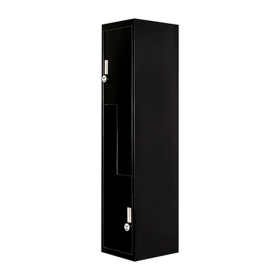 Black Two-Door L-shaped Office Gym Shed Storage Lockers