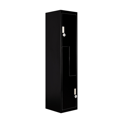 Black Two-Door L-shaped Office Gym Shed Storage Lockers