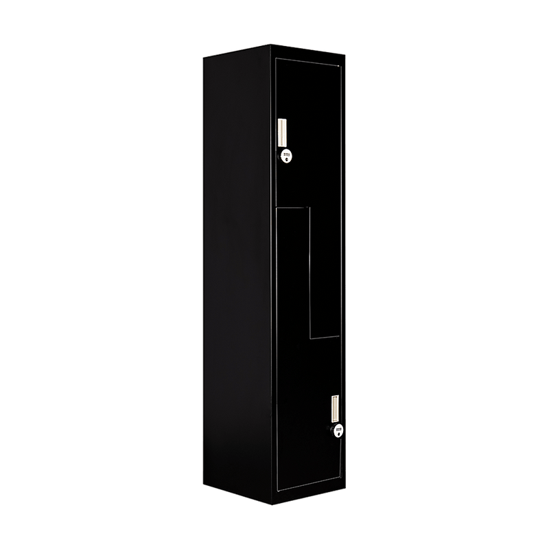 Black Two-Door L-shaped Office Gym Shed Storage Lockers