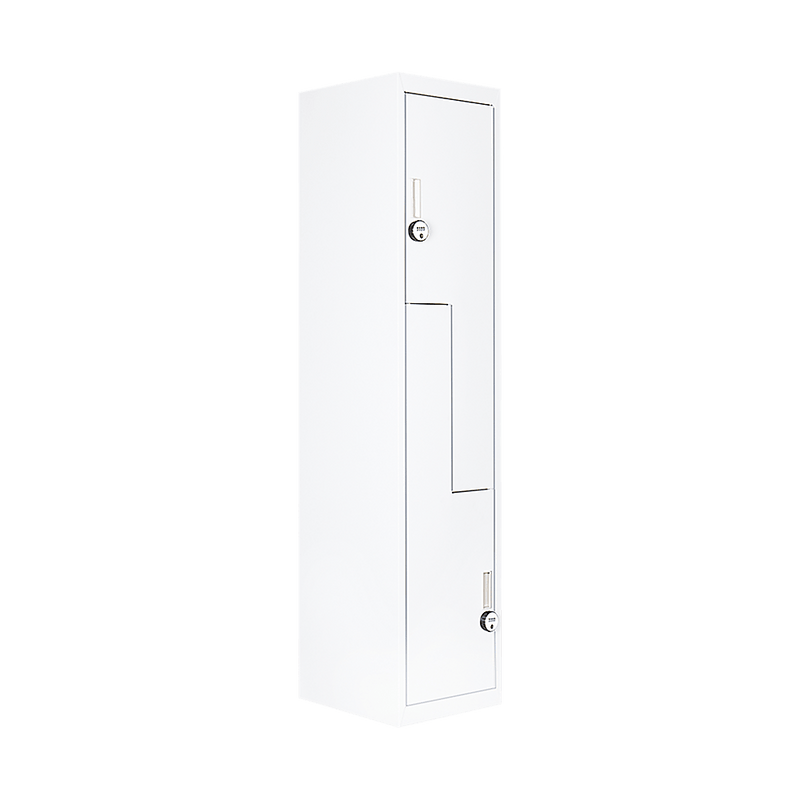 Grey Two-Door L-shaped Office Gym Shed Storage Lockers