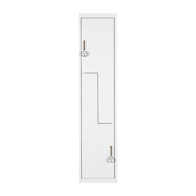 Grey Two-Door L-shaped Office Gym Shed Storage Lockers