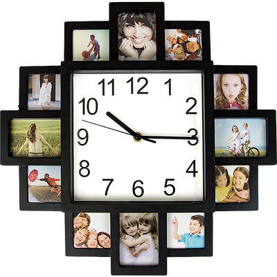 Photo Frame Clock Picture Collage 12Picture Display Photowall