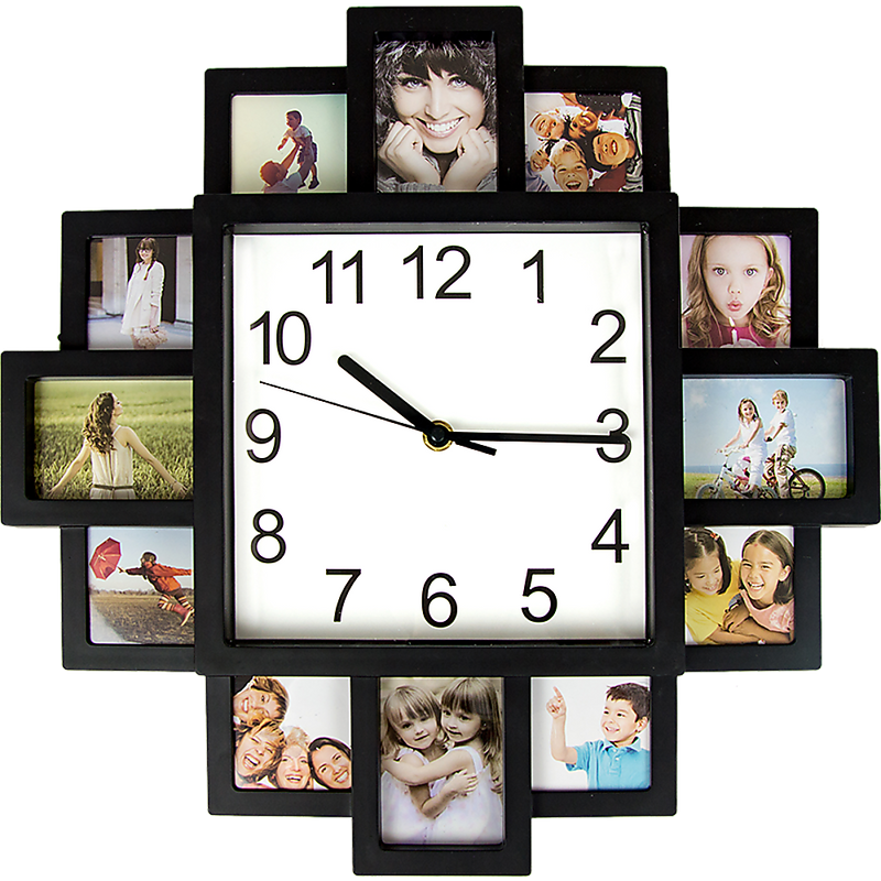 Photo Frame Clock Picture Collage 12Picture Display Photowall