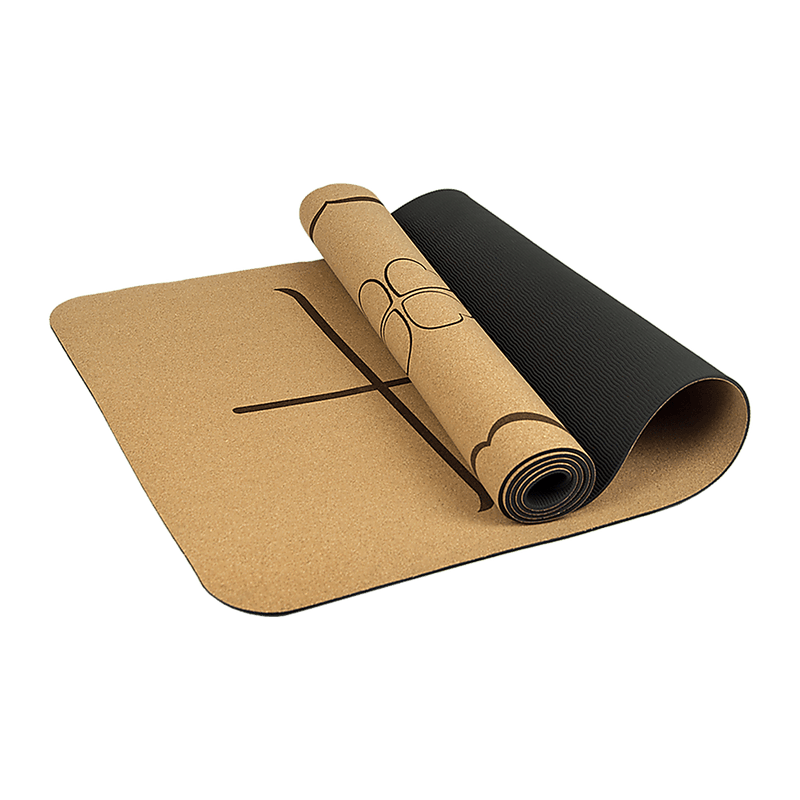 Natural Cork TPE Yoga Mat Sports Eco Friendly Exercise Fitness Gym Pilates