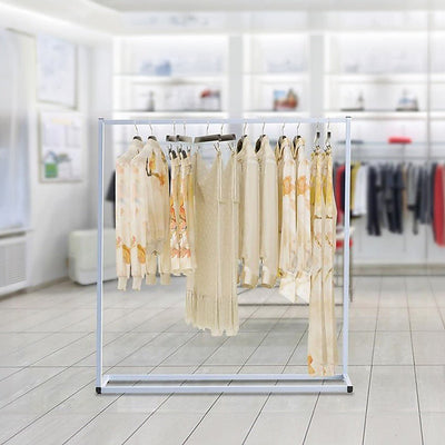 Commercial Clothing Garment Rack Retail Shop White