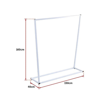 Commercial Clothing Garment Rack Retail Shop White