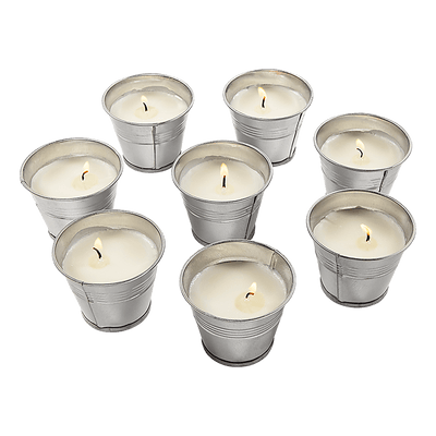 8x Mosquito Insect Bug Repellent Small Bucket Citronella Candles