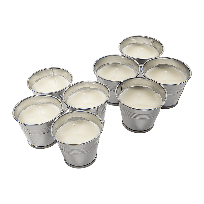 8x Mosquito Insect Bug Repellent Small Bucket Citronella Candles