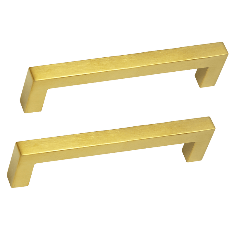 15x Brushed Brass Drawer Pulls Kitchen Cabinet Handles - Gold Finish 128mm