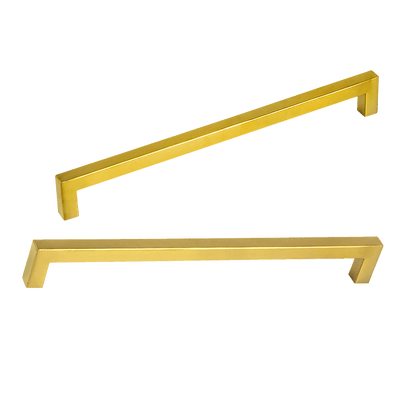 15x Brushed Brass Drawer Pulls Kitchen Cabinet Handles - Gold Finish 256mm