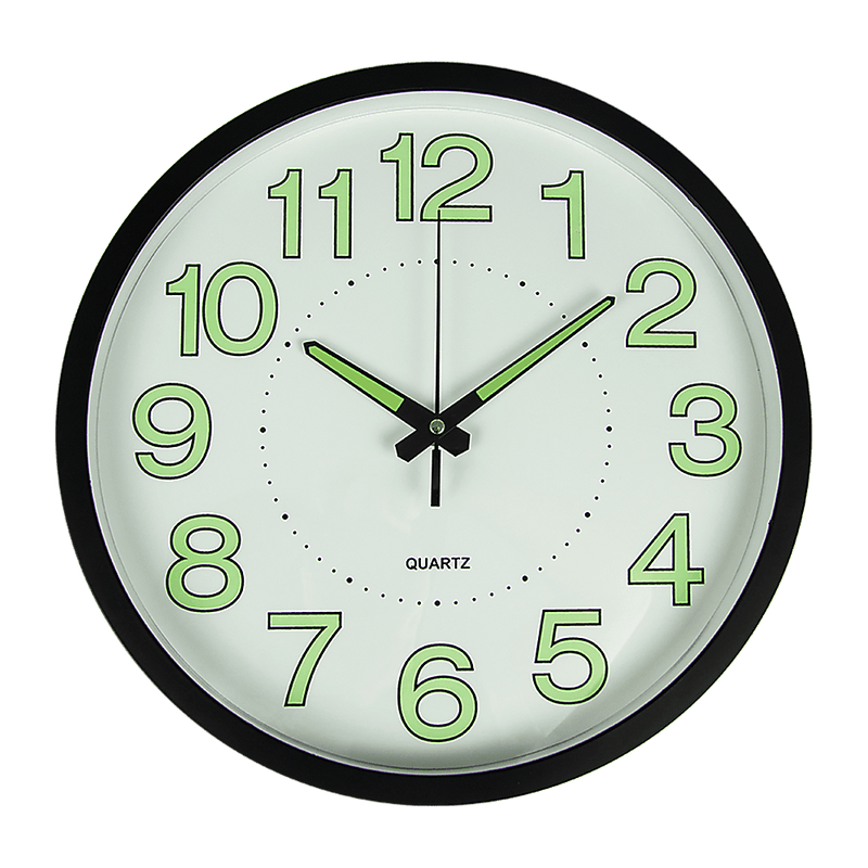 305mm Luminous Wall Clock Glow In The Dark Silent Quartz Indoor Home Modern Clock