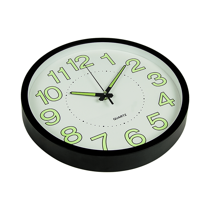 305mm Luminous Wall Clock Glow In The Dark Silent Quartz Indoor Home Modern Clock
