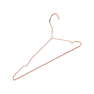 Adult 16.5" Rose Gold Shiny Metal Wire Coat Suit Top Clothes Hangers (60pc per set)